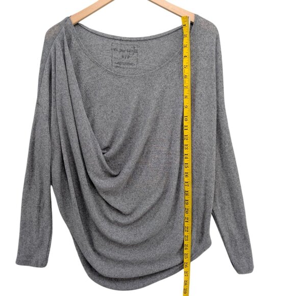 We The Free People Drape Top Womens Grey Long Sleeve Thin Lightweight Size S - Picture 5 of 8